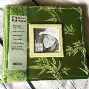 NEW Photo Album 4x6 photos Jacquard Silky Floral Cover